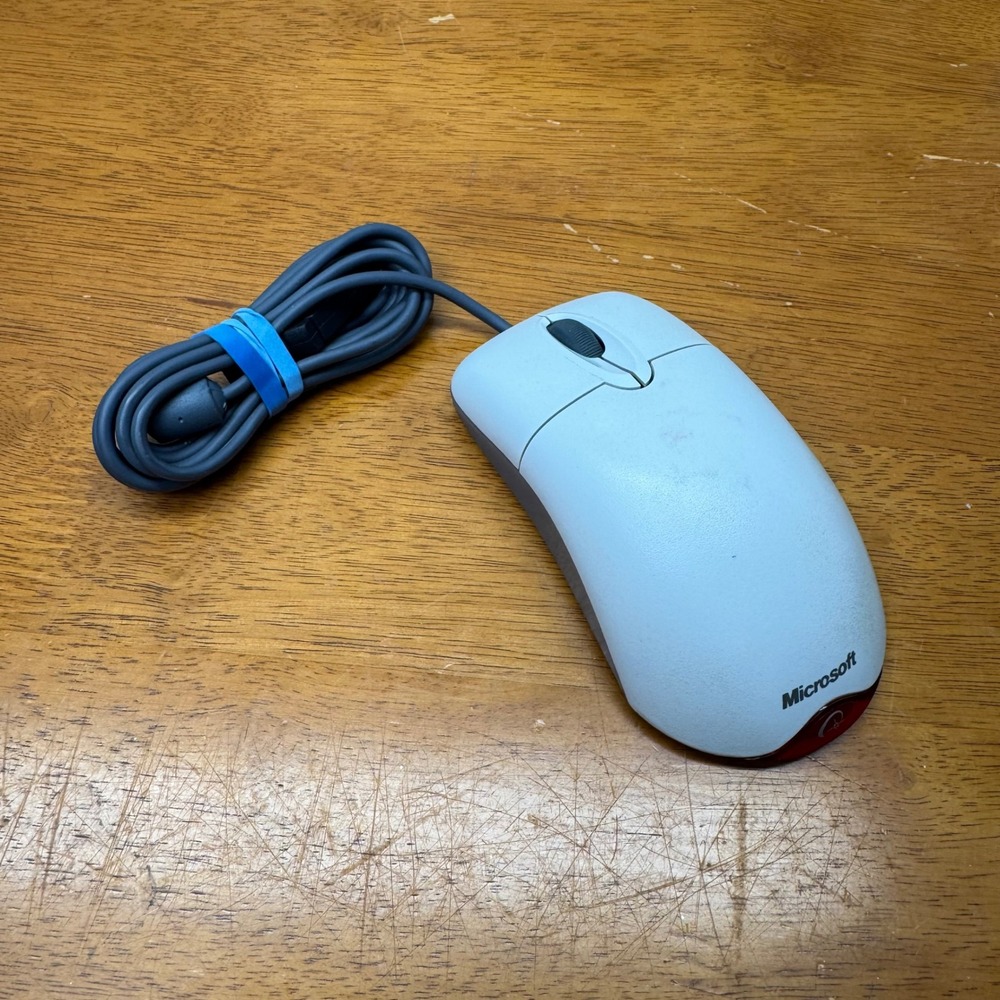 Microsoft Wheel Mouse Optical USB Wired White X802382-017 PID 56180 ps/2